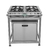 Fogão Industrial 4 Bocas 30x30 P5 Inox com Forno 87L Economy BP Gastromixx