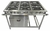Fogão Industrial 6 Bocas 30X30 Inox com Forno 87L Cristalaço