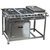 Fogão Industrial 4 Bocas 30X30 P7 Aço Inox Forno 87L e Banho Maria Cristalaço